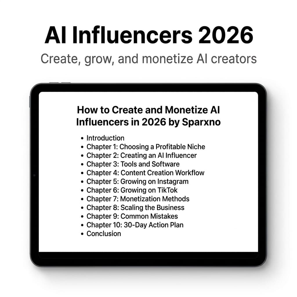 AI influencers 2026 - create, grow, and monetize AI creators ebook cover